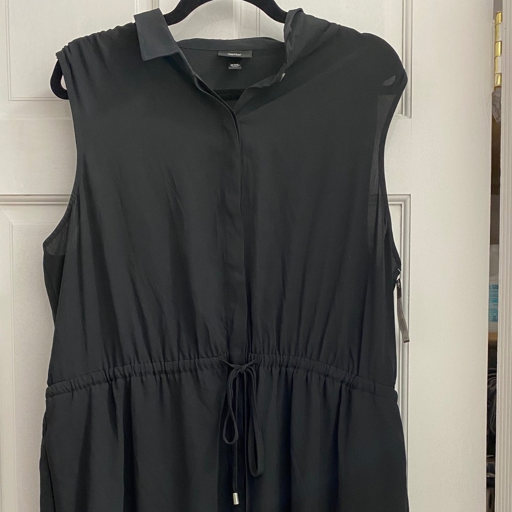 NWT - Mossimo - XXL - Black, Sleeveless, Button-Down Dress with Pockets!